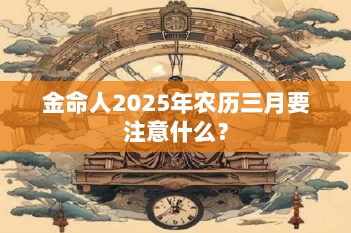 金命人2025年农历三月要注意什么？