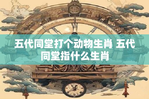 五代同堂打个动物生肖 五代同堂指什么生肖