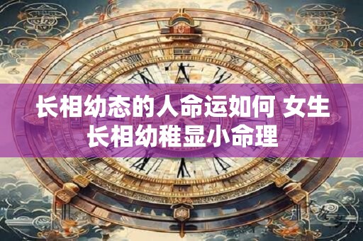 长相幼态的人命运如何 女生长相幼稚显小命理