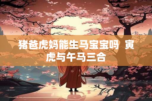 猪爸虎妈能生马宝宝吗  寅虎与午马三合