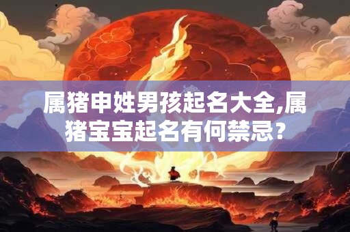 属猪申姓男孩起名大全,属猪宝宝起名有何禁忌？