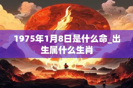 1975年1月8日是什么命_出生属什么生肖