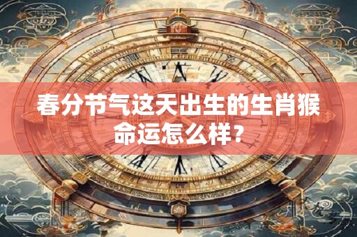 春分节气这天出生的生肖猴命运怎么样？