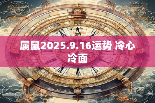 属鼠2025.9.16运势 冷心冷面
