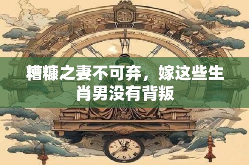 糟糠之妻不可弃，嫁这些生肖男没有背叛
