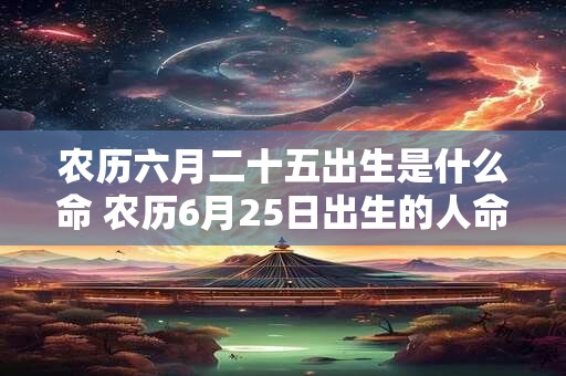 农历六月二十五出生是什么命 农历6月25日出生的人命运