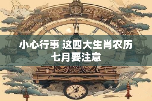 小心行事 这四大生肖农历七月要注意