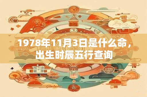 1978年11月3日是什么命，出生时辰五行查询