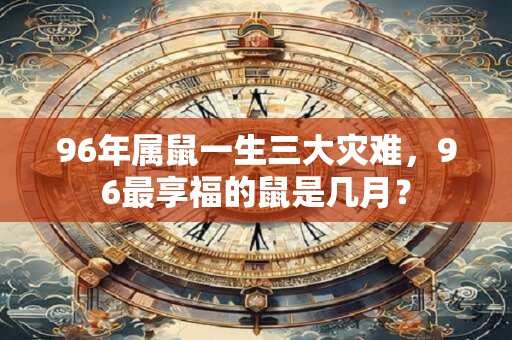96年属鼠一生三大灾难，96最享福的鼠是几月？