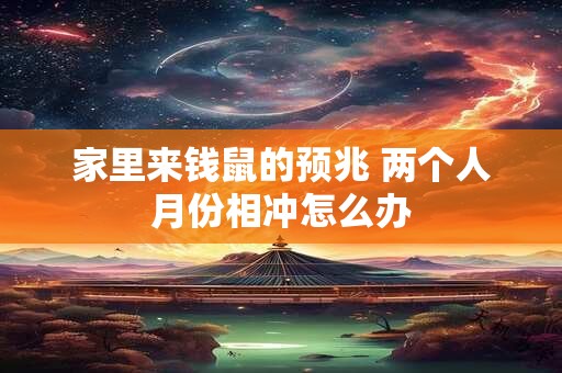 家里来钱鼠的预兆 两个人月份相冲怎么办