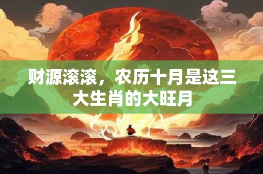 财源滚滚，农历十月是这三大生肖的大旺月