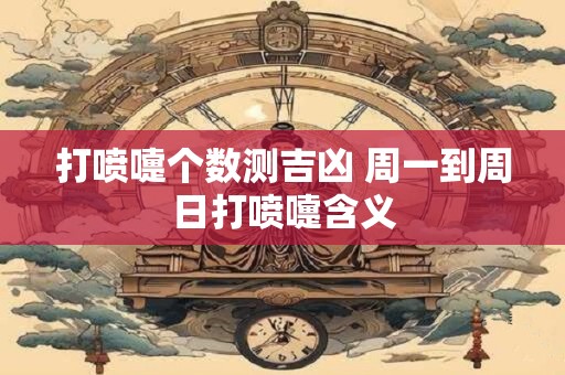 打喷嚏个数测吉凶 周一到周日打喷嚏含义