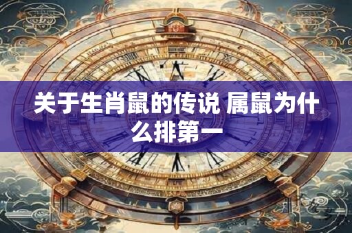 关于生肖鼠的传说 属鼠为什么排第一