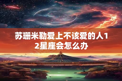 苏珊米勒爱上不该爱的人12星座会怎么办