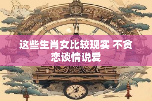 这些生肖女比较现实 不贪恋谈情说爱
