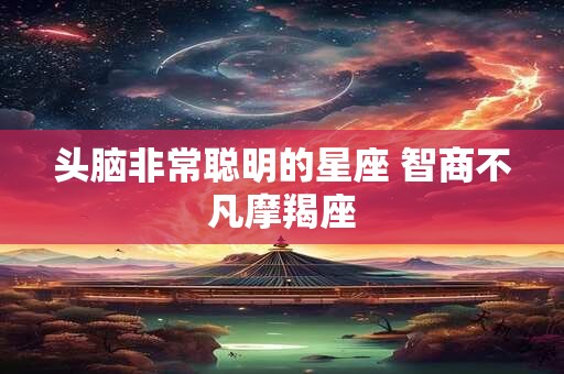 头脑非常聪明的星座 智商不凡摩羯座