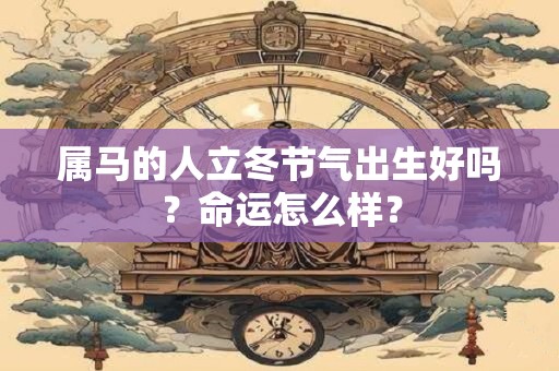 属马的人立冬节气出生好吗？命运怎么样？