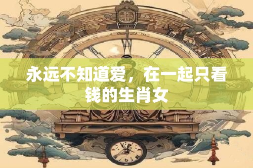 永远不知道爱，在一起只看钱的生肖女