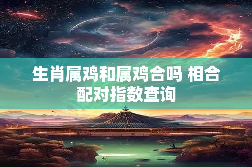生肖属鸡和属鸡合吗 相合配对指数查询