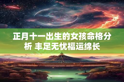详细阅读:正月十一出生的女孩命格分析 丰足无忧福运绵长 正月十一出生的女孩命格分析 丰足无忧福运绵长