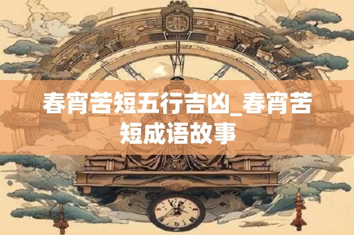春宵苦短五行吉凶_春宵苦短成语故事