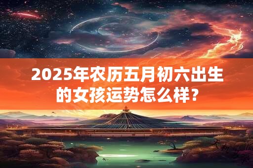 2025年农历五月初六出生的女孩运势怎么样？