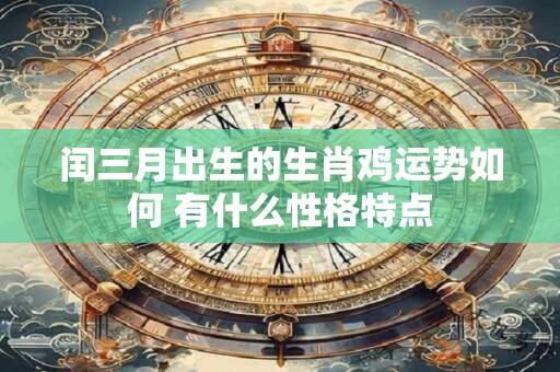 闰三月出生的生肖鸡运势如何 有什么性格特点