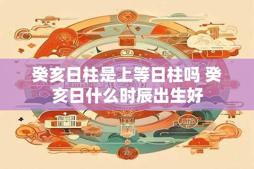 癸亥日柱是上等日柱吗 癸亥日什么时辰出生好
