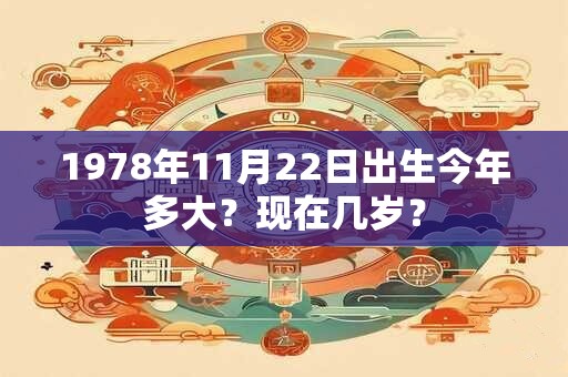 1978年11月22日出生今年多大？现在几岁？