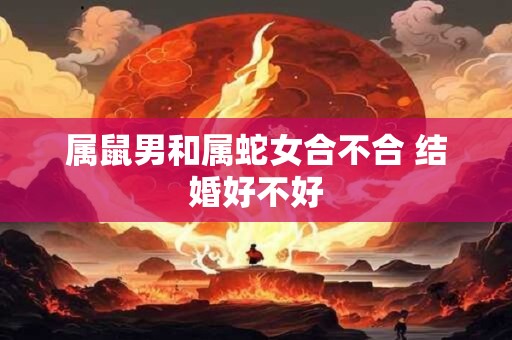属鼠男和属蛇女合不合 结婚好不好