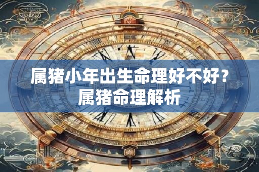属猪小年出生命理好不好？属猪命理解析