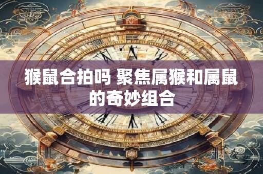 猴鼠合拍吗 聚焦属猴和属鼠的奇妙组合