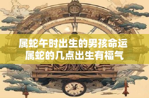 属蛇午时出生的男孩命运 属蛇的几点出生有福气
