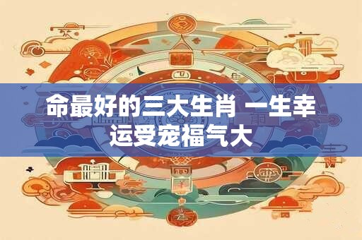 详细阅读:命最好的三大生肖 一生幸运受宠福气大 命最好的三大生肖 一生幸运受宠福气大