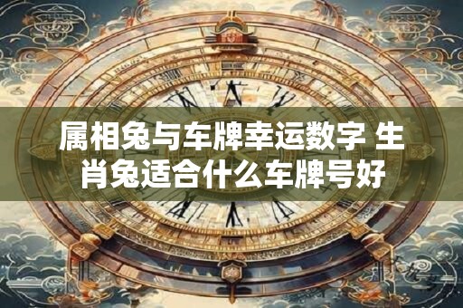 详细阅读:属相兔与车牌幸运数字 生肖兔适合什么车牌号好 属相兔与车牌幸运数字 生肖兔适合什么车牌号好