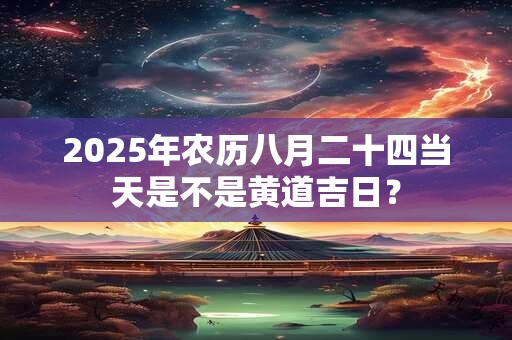 2025年农历八月二十四当天是不是黄道吉日？