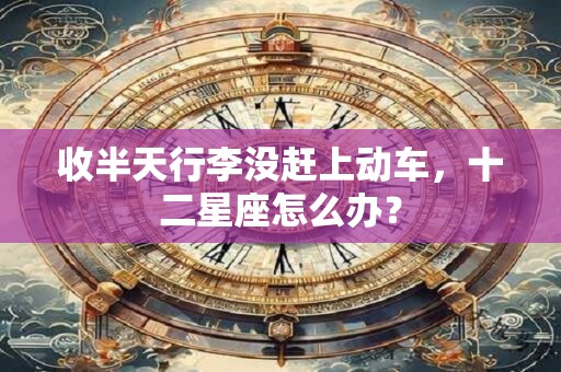 收半天行李没赶上动车，十二星座怎么办？