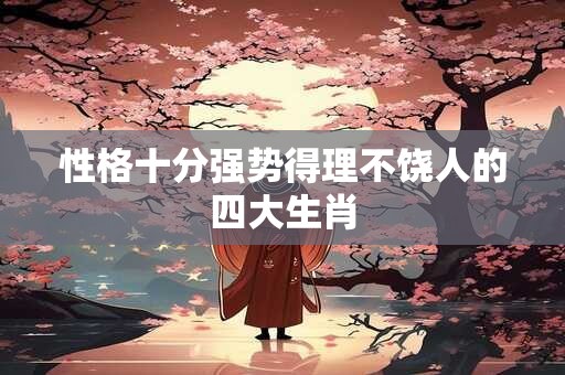 性格十分强势得理不饶人的四大生肖