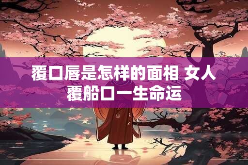 覆口唇是怎样的面相 女人覆船口一生命运