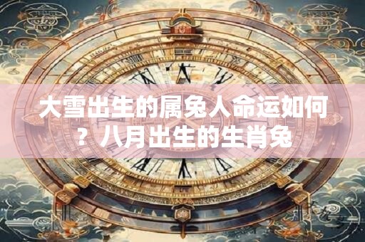 大雪出生的属兔人命运如何？八月出生的生肖兔