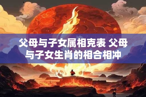 父母与子女属相克表 父母与子女生肖的相合相冲