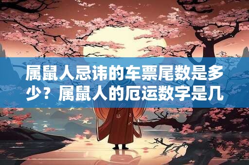 属鼠人忌讳的车票尾数是多少？属鼠人的厄运数字是几