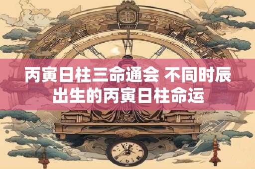 丙寅日柱三命通会 不同时辰出生的丙寅日柱命运