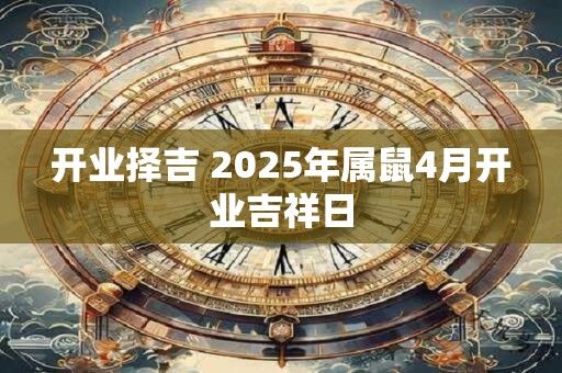 开业择吉 2025年属鼠4月开业吉祥日