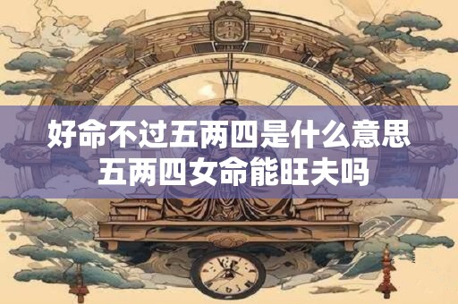 好命不过五两四是什么意思 五两四女命能旺夫吗