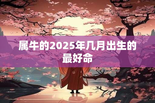属牛的2025年几月出生的最好命