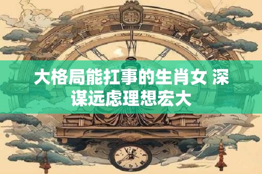 大格局能扛事的生肖女 深谋远虑理想宏大