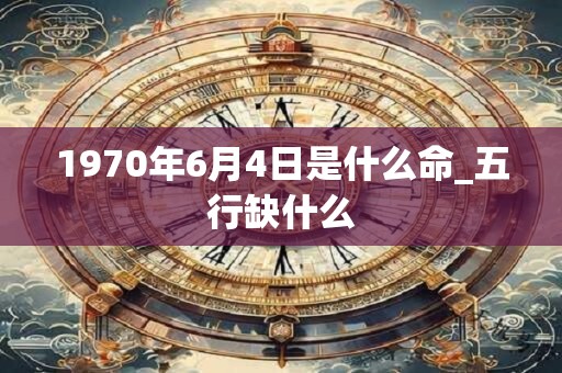 1970年6月4日是什么命_五行缺什么