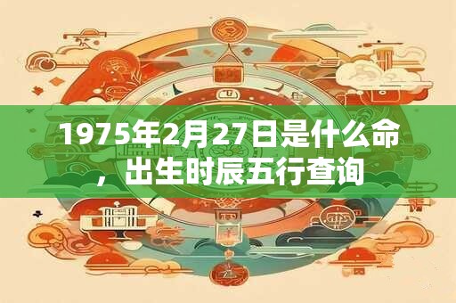 1975年2月27日是什么命，出生时辰五行查询