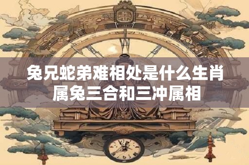 兔兄蛇弟难相处是什么生肖 属兔三合和三冲属相